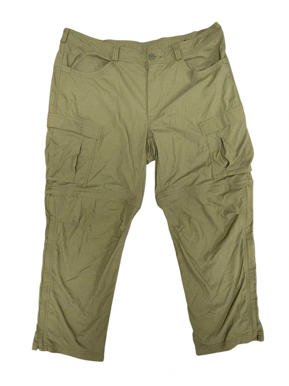 REI Co-Op Zip-Off Hiking Pants Convertible Cargo Utility Mens Green 42W x 30L